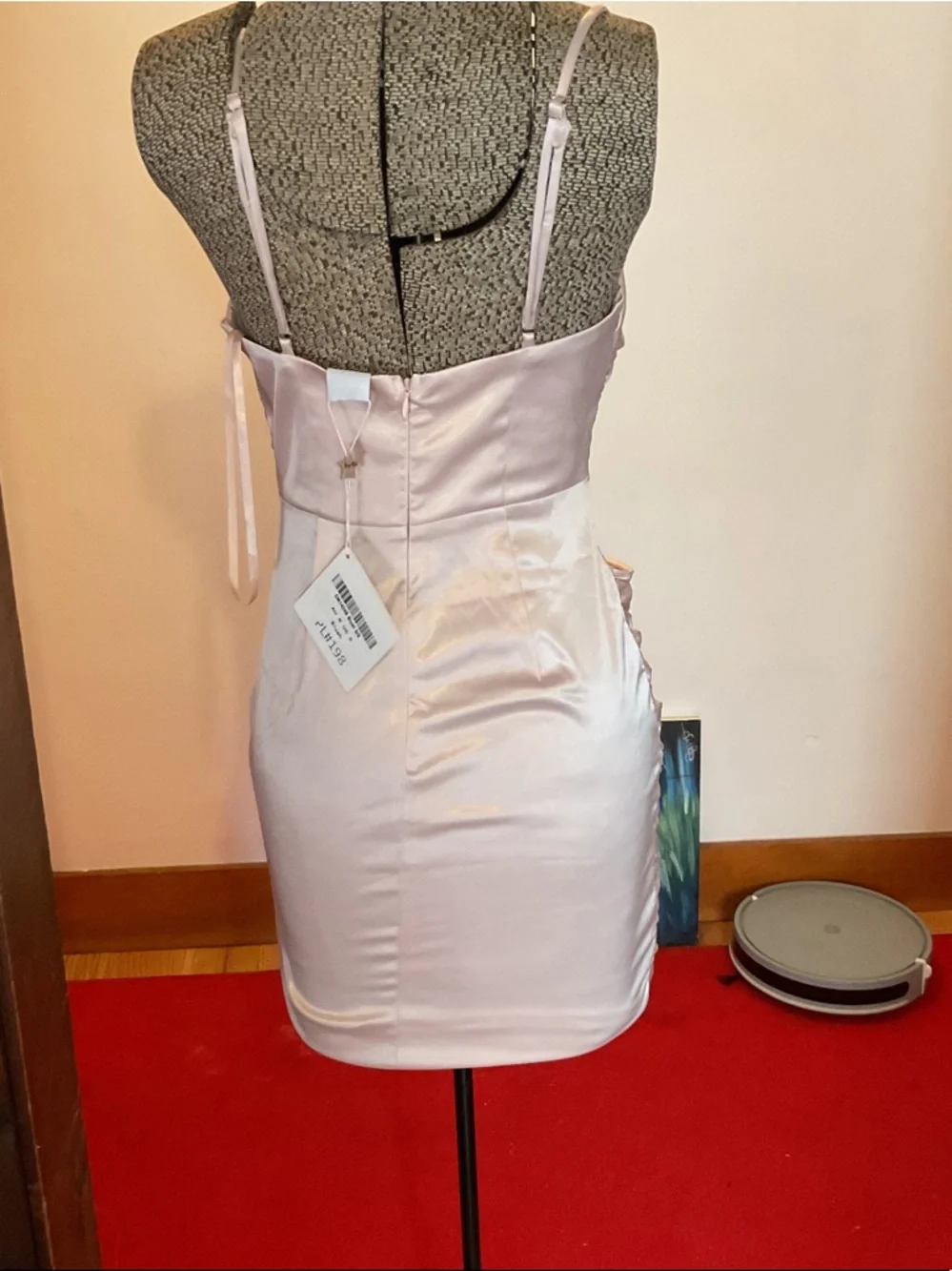 Angel Biba Lavender Ruched Mini Dress - Picture 2 of 6